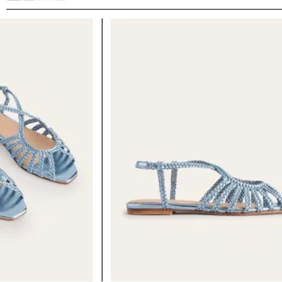 BODEN Woven Multistrap Flat Sandals‎ size 39